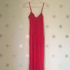 Free People red flowy romper